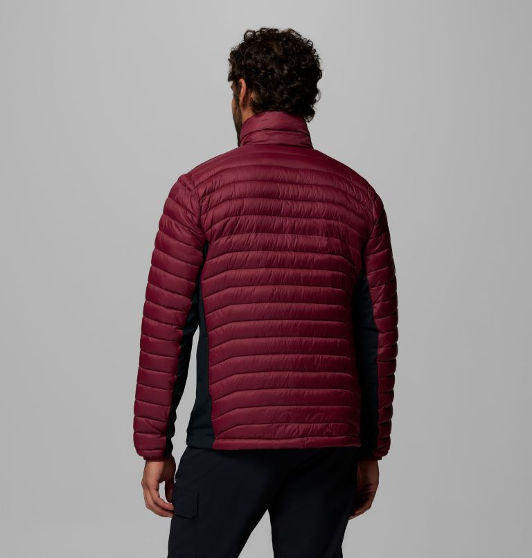 Men's Powder Pass Hybrid Insulated Puffer Jacket, Color: Rich Wine, Black, image 3