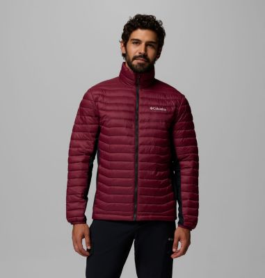 Powder Pass Hybrid isolierte Puffer Jacke für Männer, Color: Rich Wine, Black, image 5