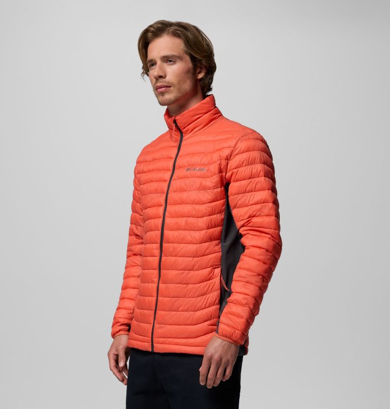 Chaqueta acolchada aislante híbrida Powder Pass para hombre, Color: Zing, Shark, image 4