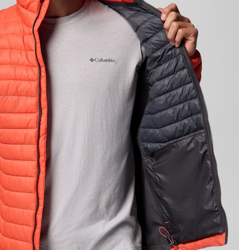Chaqueta acolchada aislante híbrida Powder Pass para hombre, Color: Zing, Shark, image 6