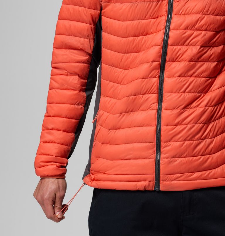 Chaqueta acolchada aislante híbrida Powder Pass para hombre, Color: Zing, Shark, image 9