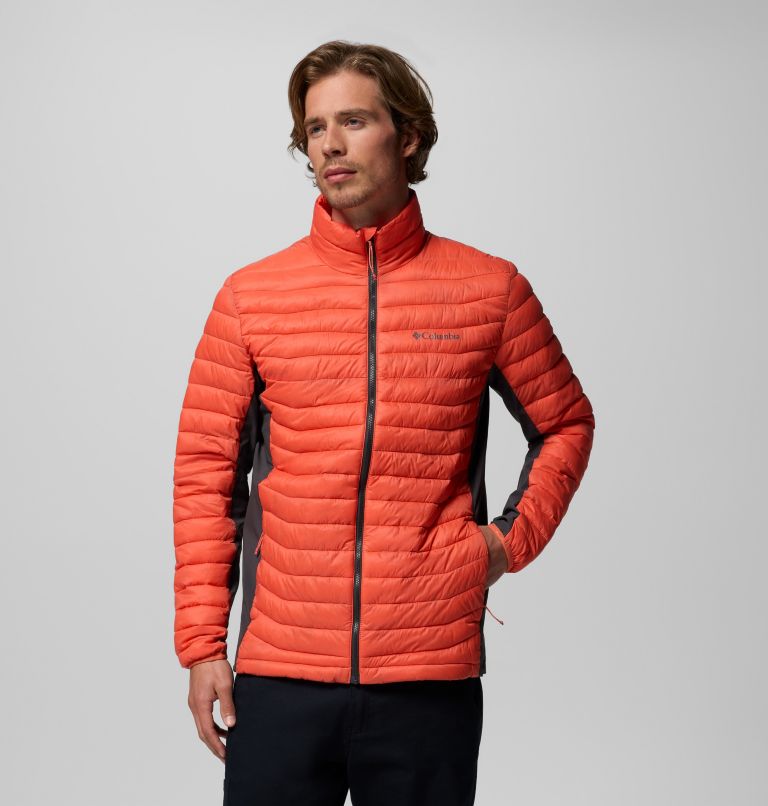 Chaqueta acolchada aislante híbrida Powder Pass para hombre, Color: Zing, Shark, image 1