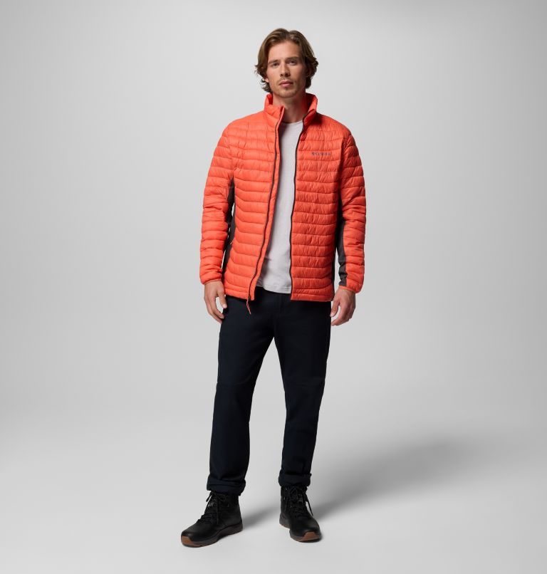 Chaqueta acolchada aislante híbrida Powder Pass para hombre, Color: Zing, Shark, image 2