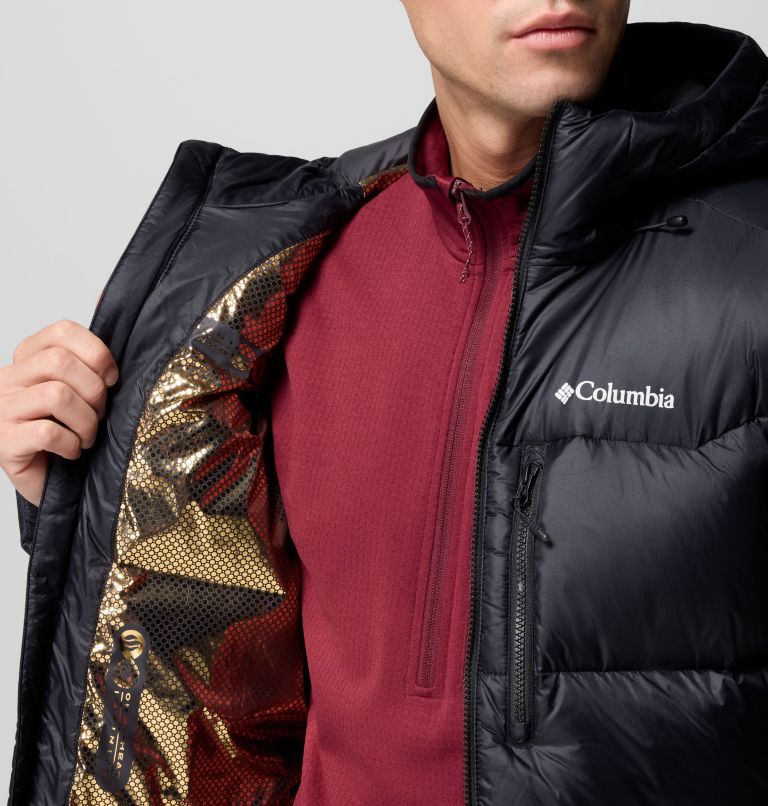 Men's Cloudview Down Hooded Jacket, Color: Black, image 6