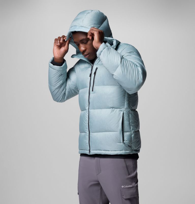 Men's Cloudview Down Hooded Jacket, Color: Crushed Blue, image 4