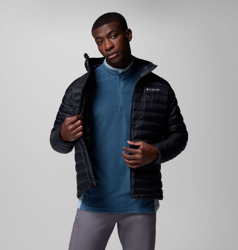 Men's Corelite Down Hooded Jacket, Color: Black, image 5