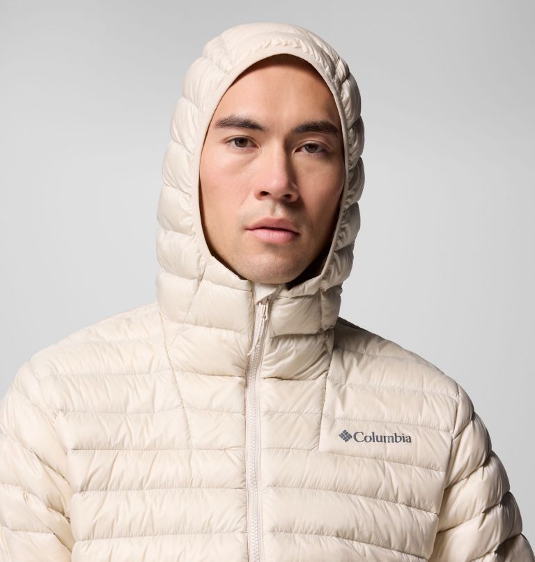 Men's Corelite Down Hooded Jacket, Color: Dark Stone, image 6