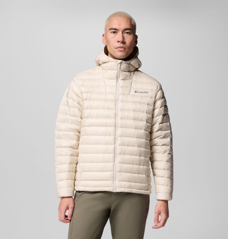 Men's Corelite Down Hooded Jacket, Color: Dark Stone, image 1