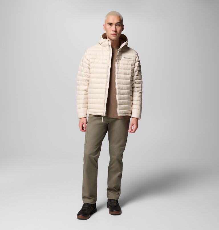 Men's Corelite Down Hooded Jacket, Color: Dark Stone, image 2