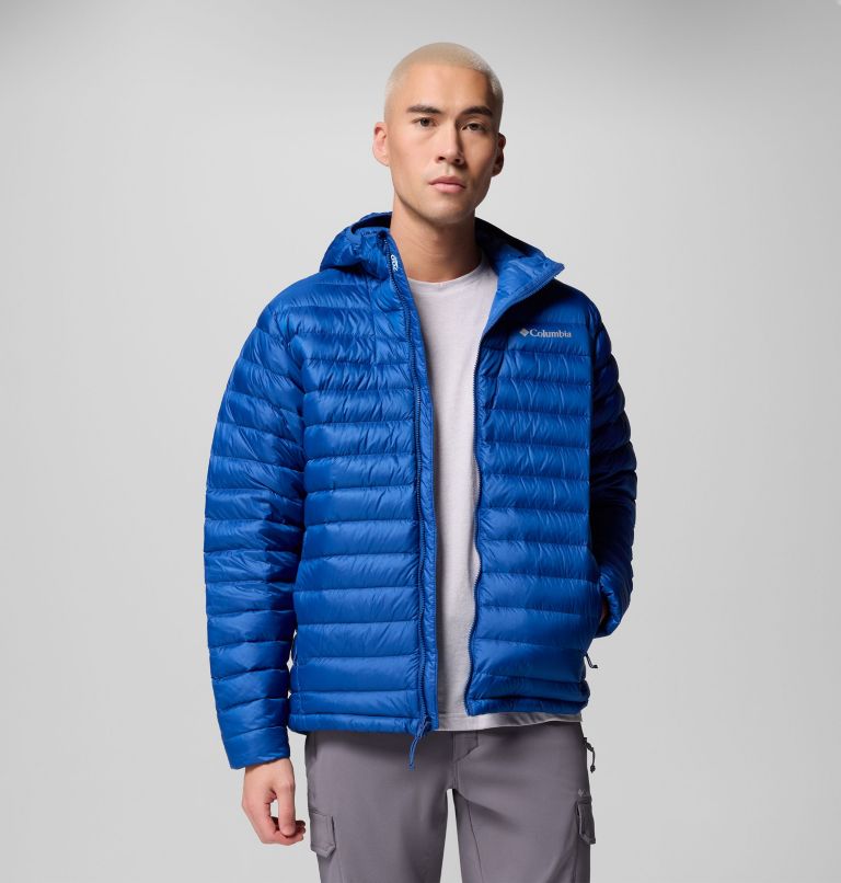 Manteau à capuchon en duvet Corelite pour homme, Color: Mountain Blue, image 5