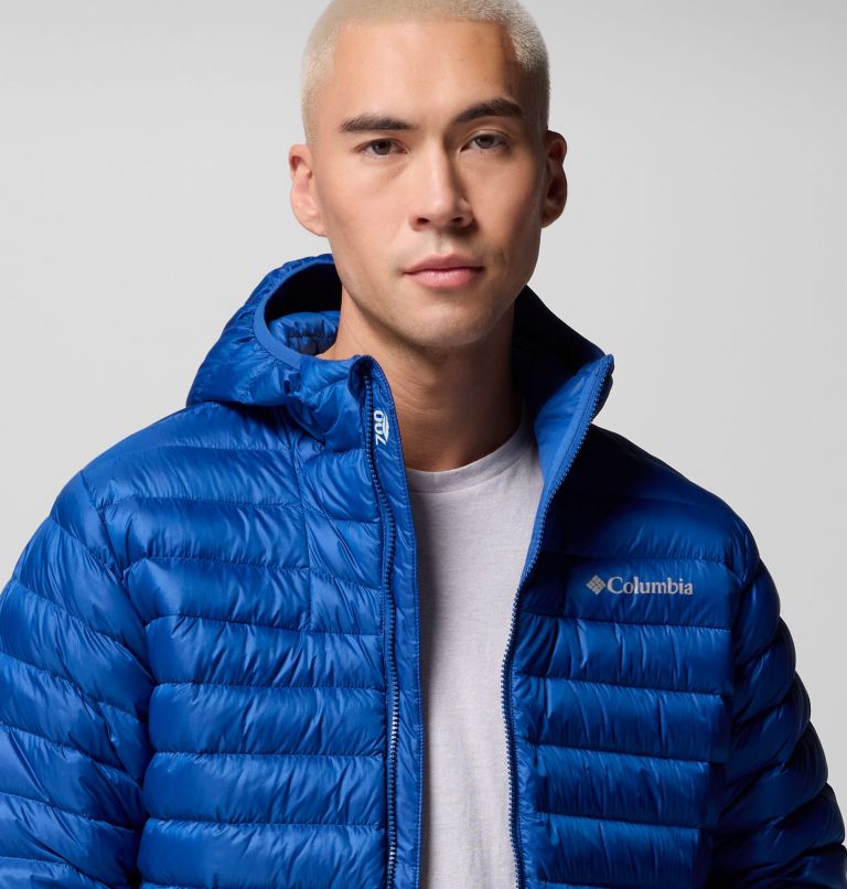 Manteau à capuchon en duvet Corelite pour homme, Color: Mountain Blue, image 6