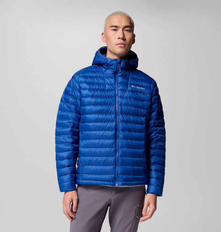 Manteau à capuchon en duvet Corelite pour homme, Color: Mountain Blue, image 1