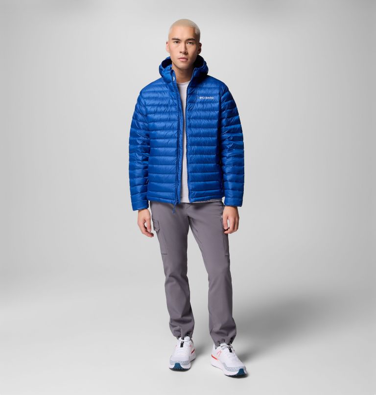 Manteau à capuchon en duvet Corelite pour homme, Color: Mountain Blue, image 2