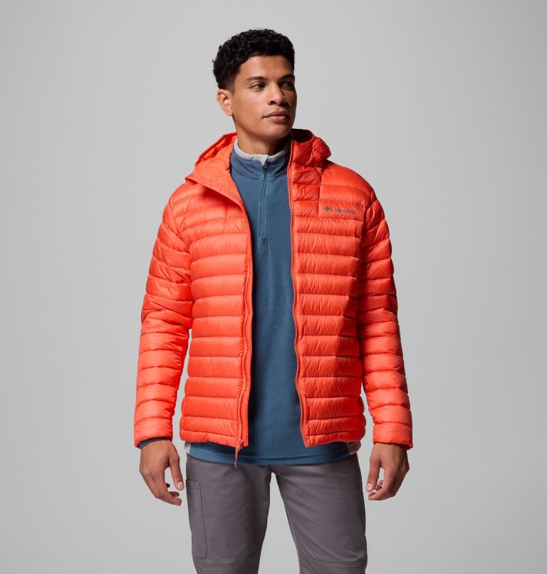 Men's Corelite Down Hooded Jacket, Color: Zing, image 5