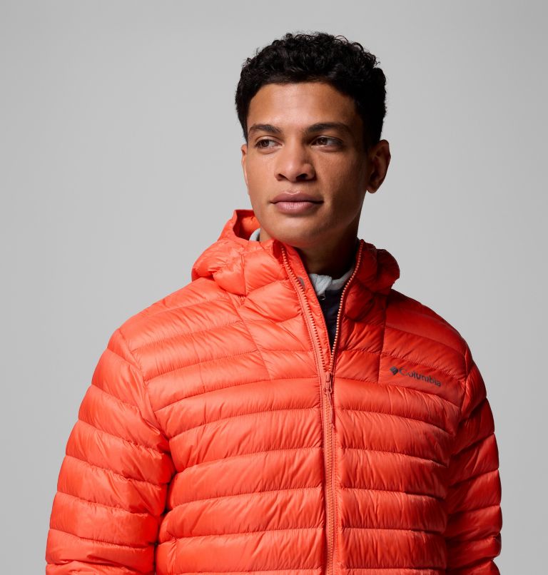 Men's Corelite Down Hooded Jacket, Color: Zing, image 9