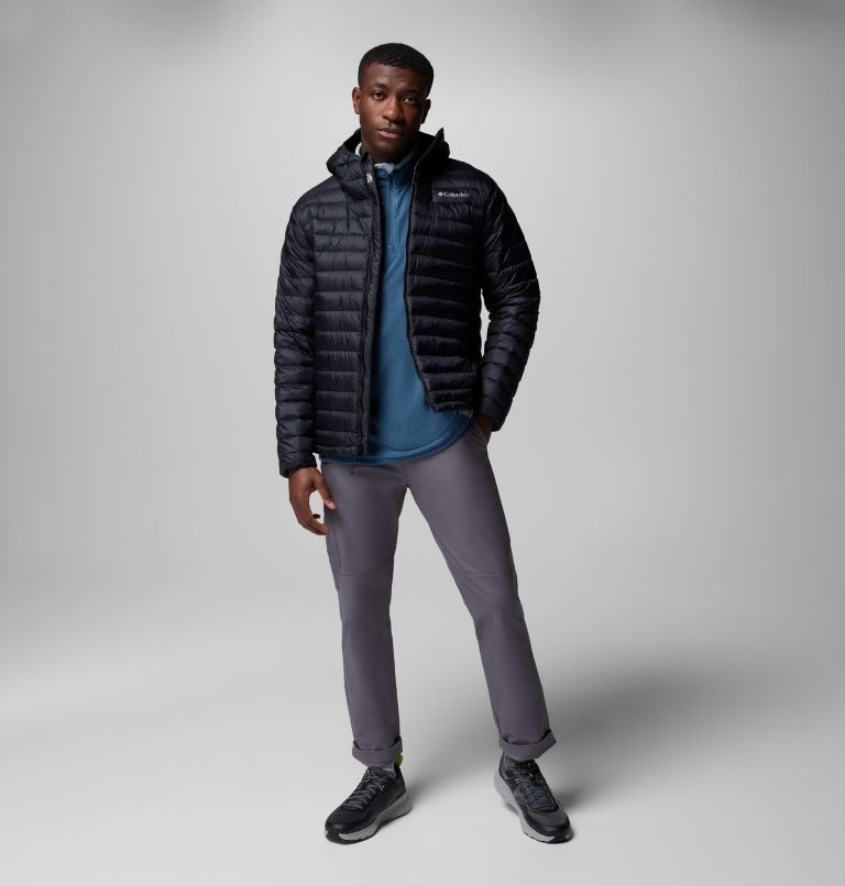 Chaqueta fácil de guardar de plumón con capucha Corelite para hombre, Color: Black, image 2