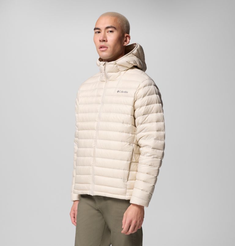 Chaqueta fácil de guardar de plumón con capucha Corelite para hombre, Color: Dark Stone, image 4
