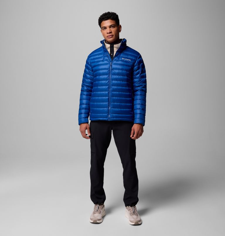 Chaqueta fácil de guardar de plumón Corelite para hombre, Color: Mountain Blue, image 2