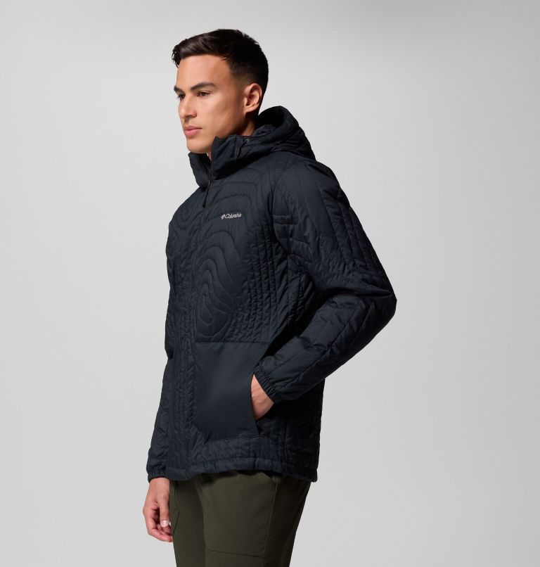 Men's Landroamer Quilted Hooded Jacket, Color: Black, image 4