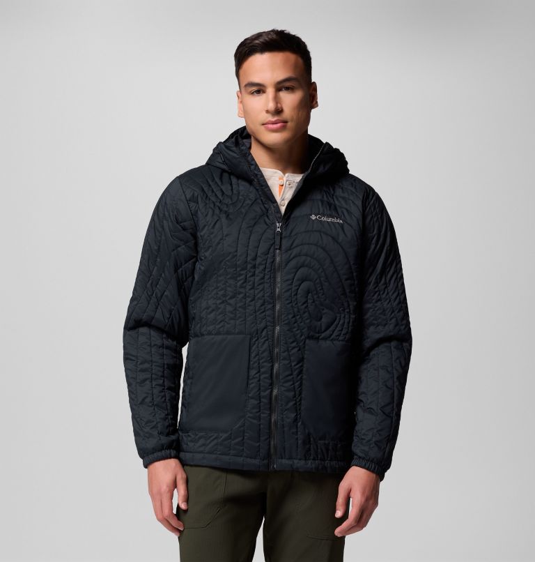 Men's Landroamer Quilted Hooded Jacket, Color: Black, image 1