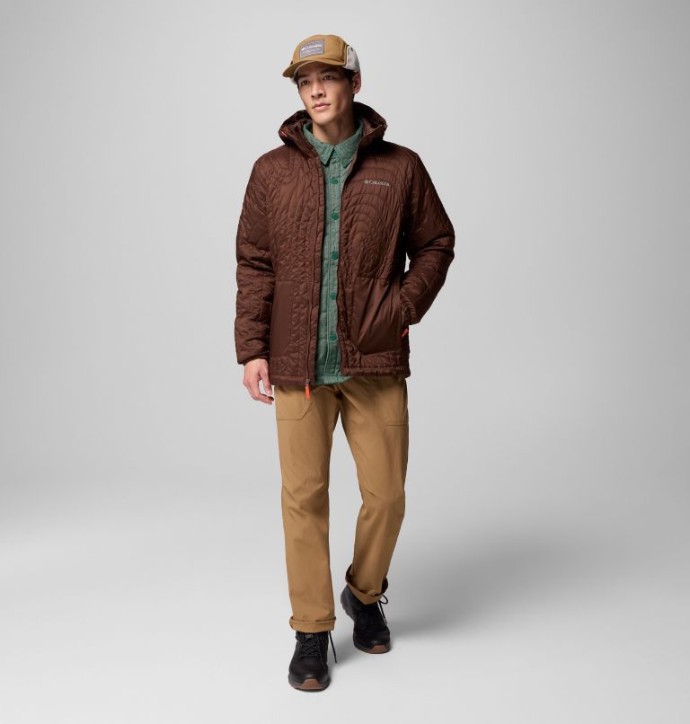 Men's Landroamer Quilted Hooded Jacket, Color: Tobacco, image 2