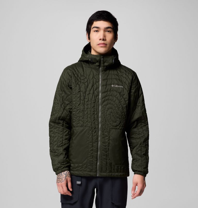 Men's Landroamer Quilted Hooded Jacket, Color: Greenscape, image 5