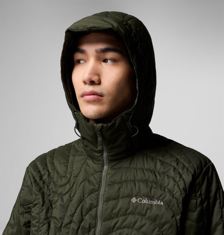 Men's Landroamer Quilted Hooded Jacket, Color: Greenscape, image 6
