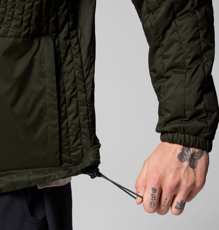 Men's Landroamer Quilted Hooded Jacket, Color: Greenscape, image 7