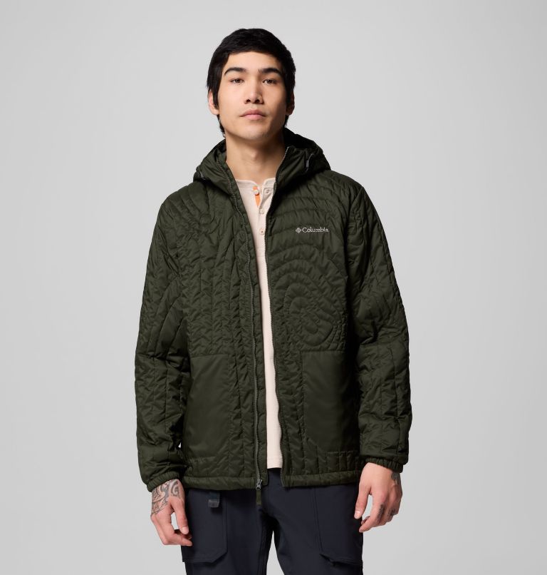 Men's Landroamer Quilted Hooded Jacket, Color: Greenscape, image 1
