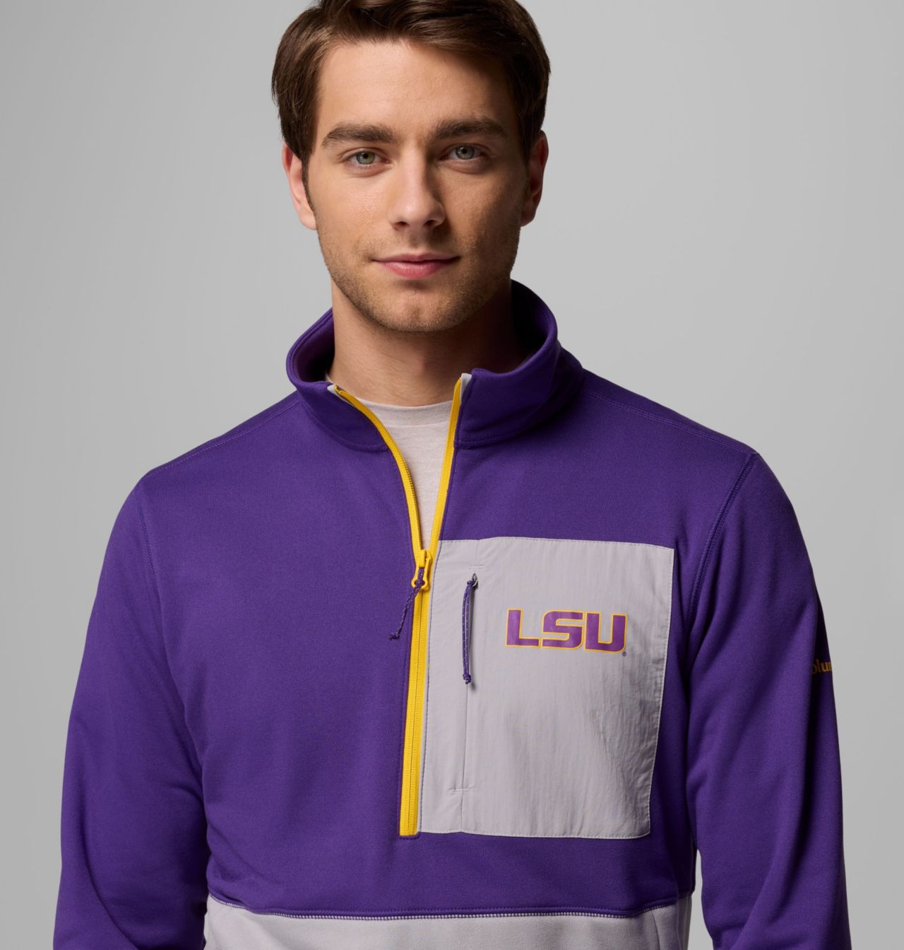 Men's Collegiate Columbia Hike™ Half Zip Jacket - LSU 5