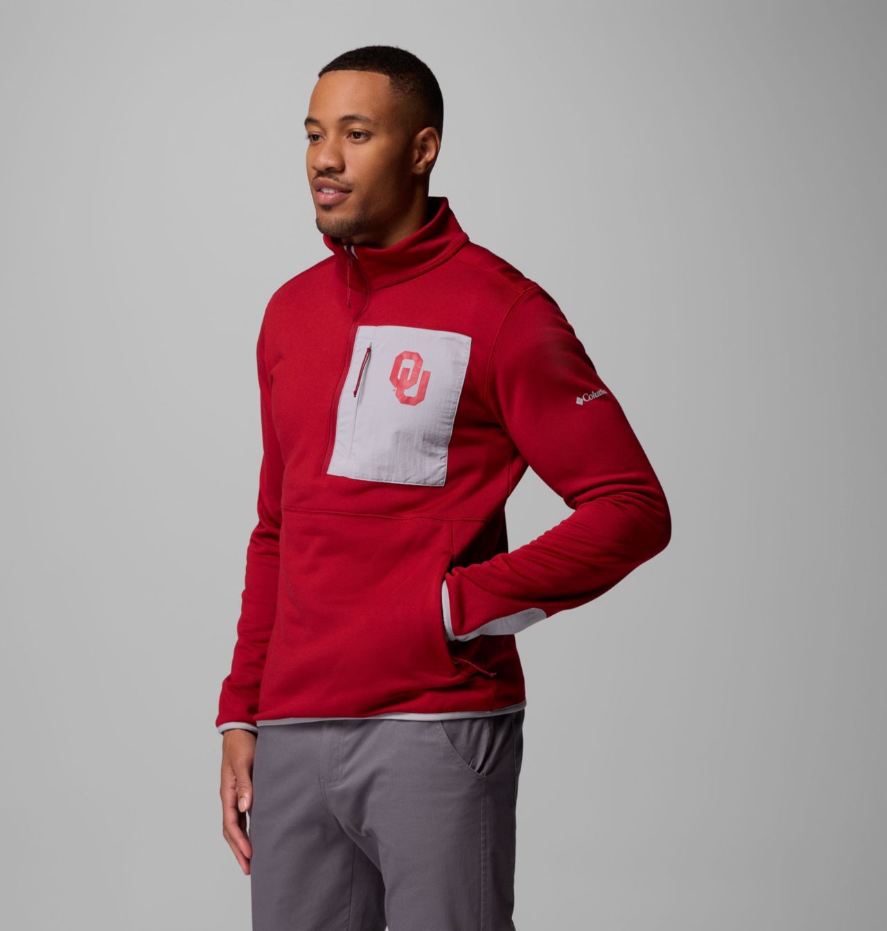 Men's Collegiate Columbia Hike™ Half Zip Jacket - Oklahoma 4