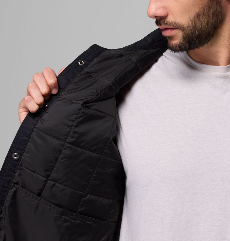 Men's Collegiate Campus Roam Quilted Shirt Jacket, Color: OSU - Black, image 6