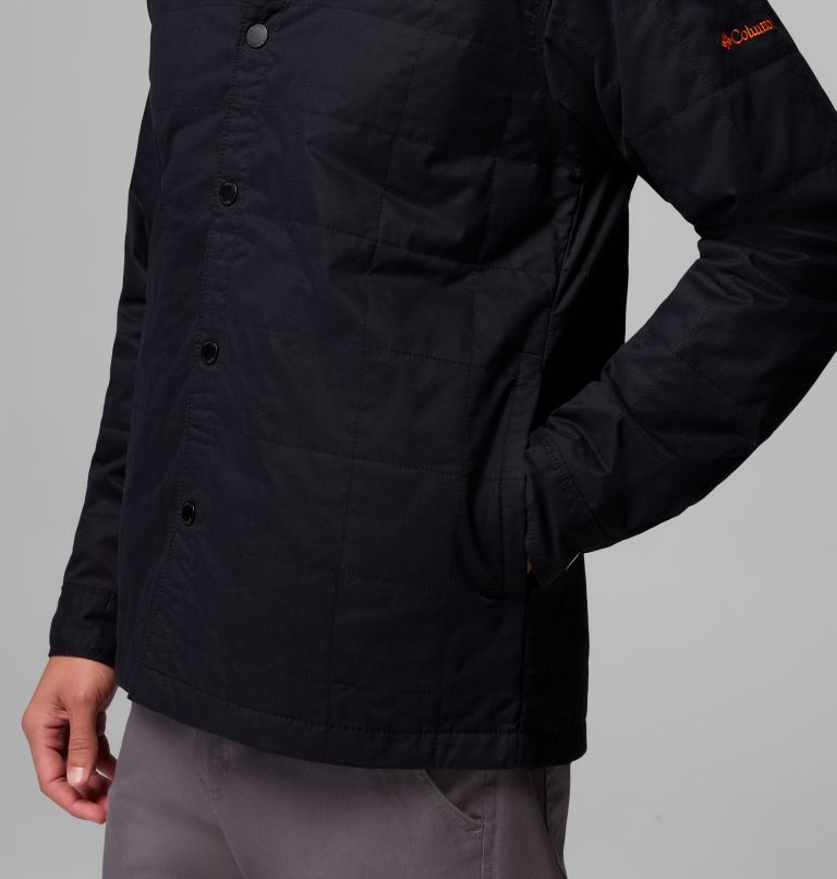 Men's Collegiate Campus Roam Quilted Shirt Jacket, Color: OSU - Black, image 8