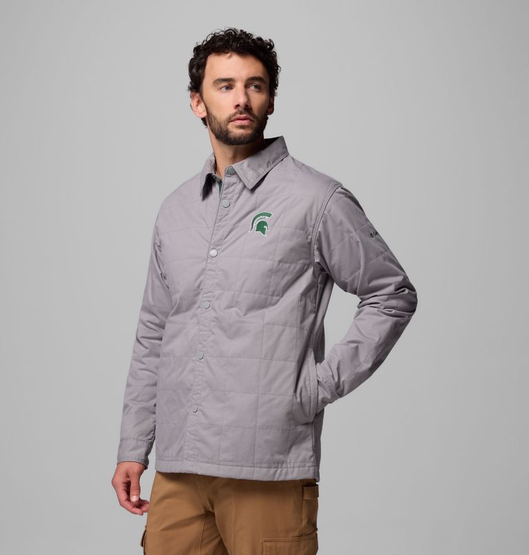 CLG Campus Roam Quilted Shirt Jacket | 025 | L, Color: MS - Light Grey, image 4