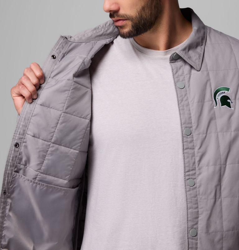 CLG Campus Roam Quilted Shirt Jacket | 025 | L, Color: MS - Light Grey, image 6