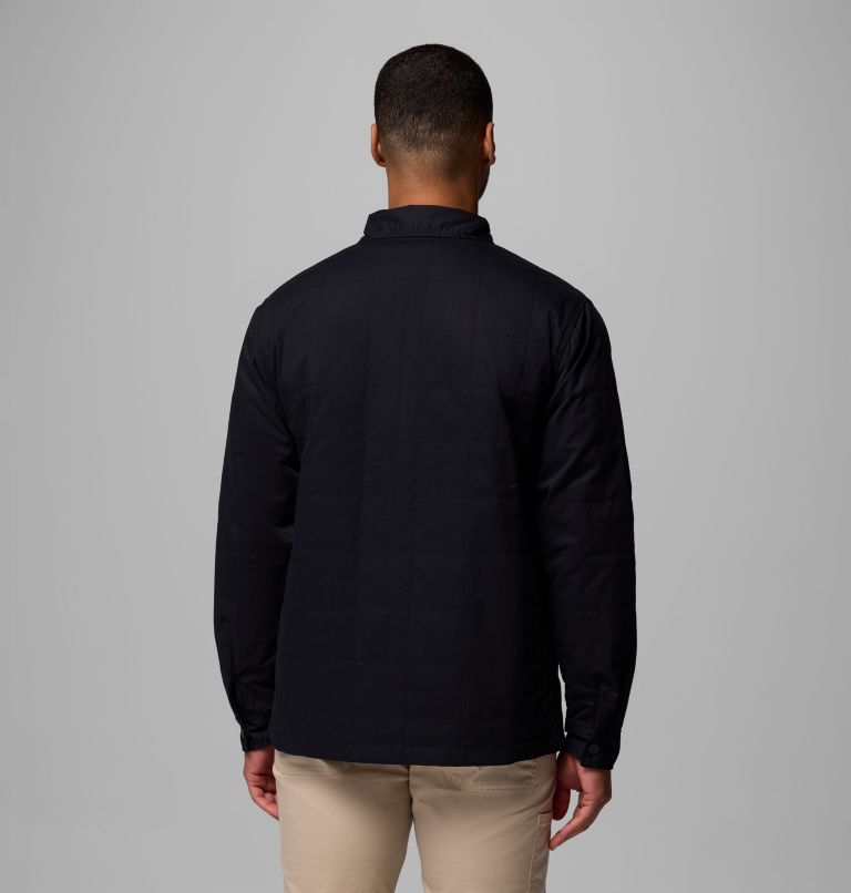 Men's Collegiate Campus Roam Quilted Shirt Jacket, Color: WIS - Black, image 3