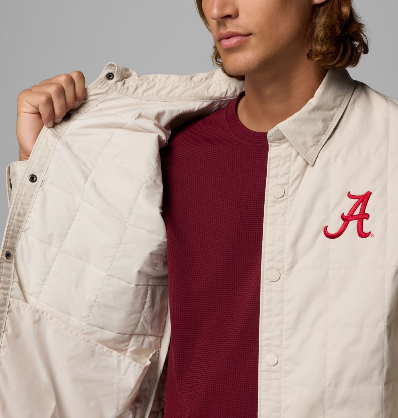 Men's Collegiate Campus Roam™ Quilted Shirt Jacket - Alabama 6
