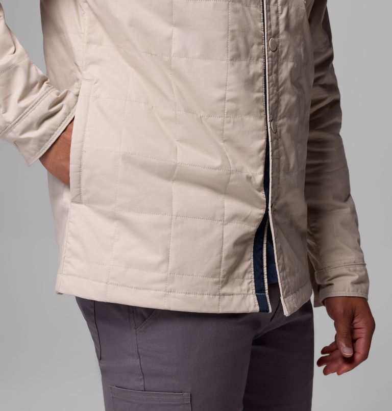 Men's Collegiate Campus Roam Quilted Shirt Jacket, Color: UM - Dark Stone, image 8