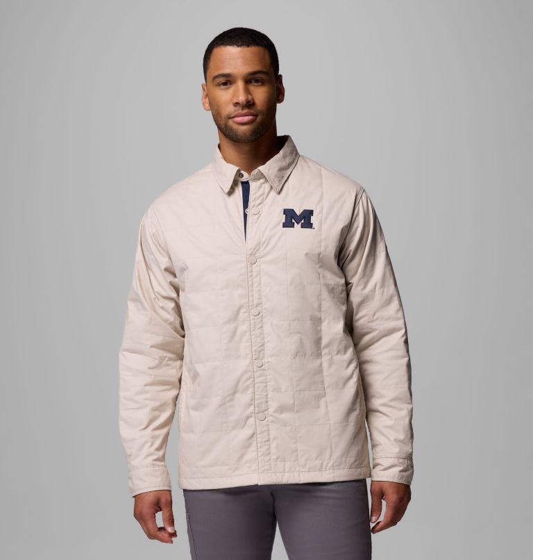 Men's Collegiate Campus Roam Quilted Shirt Jacket, Color: UM - Dark Stone, image 1