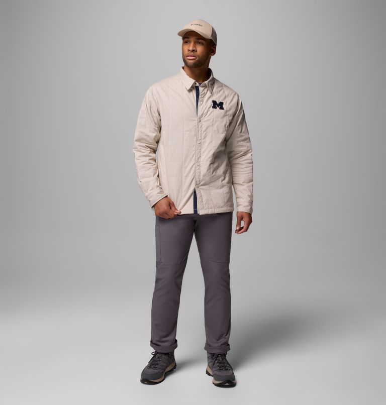 Men's Collegiate Campus Roam Quilted Shirt Jacket, Color: UM - Dark Stone, image 2
