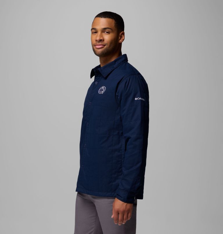Men's Collegiate Campus Roam Quilted Shirt Jacket, Color: PSU - Collegiate Navy, image 4