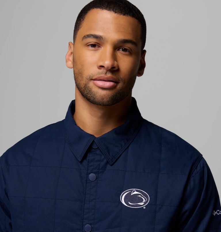 Men's Collegiate Campus Roam Quilted Shirt Jacket, Color: PSU - Collegiate Navy, image 6
