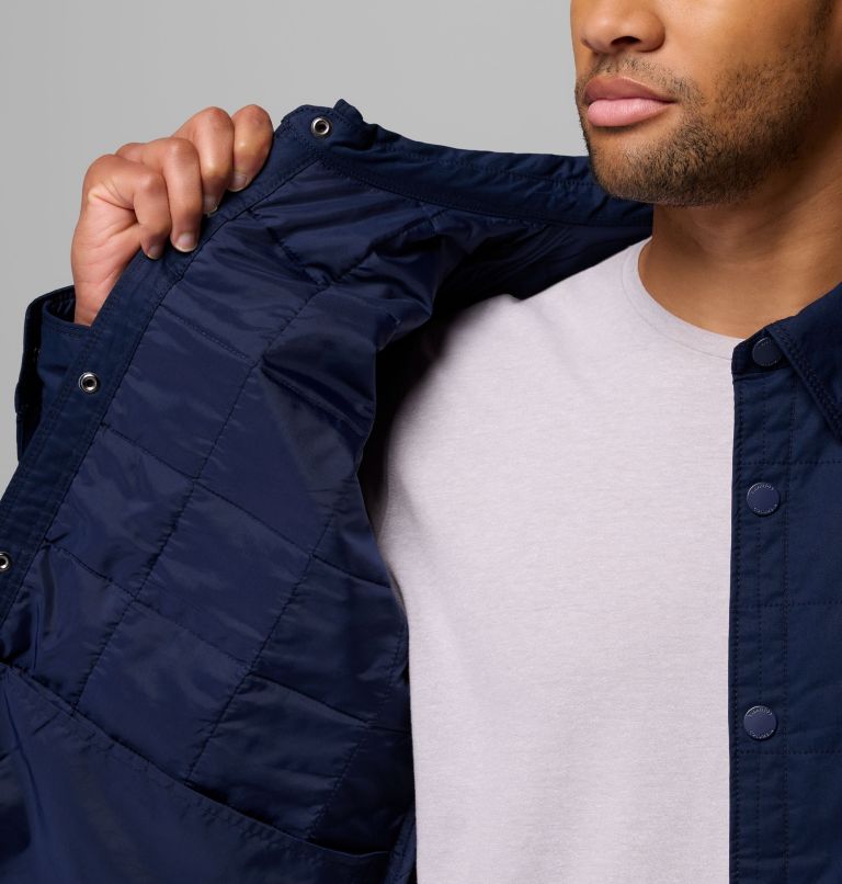 Men's Collegiate Campus Roam Quilted Shirt Jacket, Color: PSU - Collegiate Navy, image 7