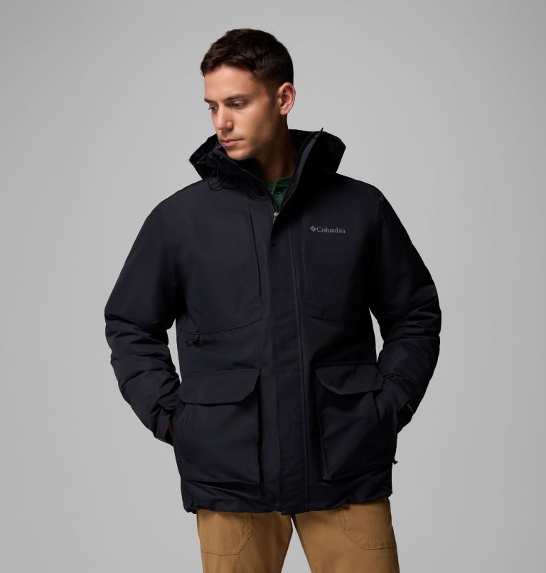 Men's Landroamer Shirt Jacket Interchange, Color: Black, image 1