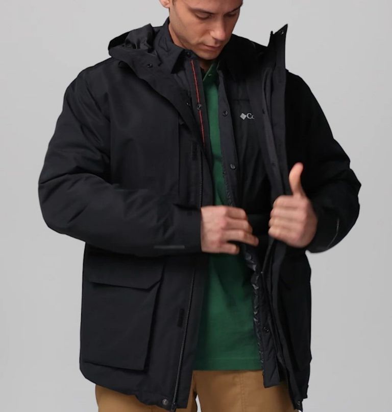 Men's Landroamer Shirt Jacket Interchange, Color: Black