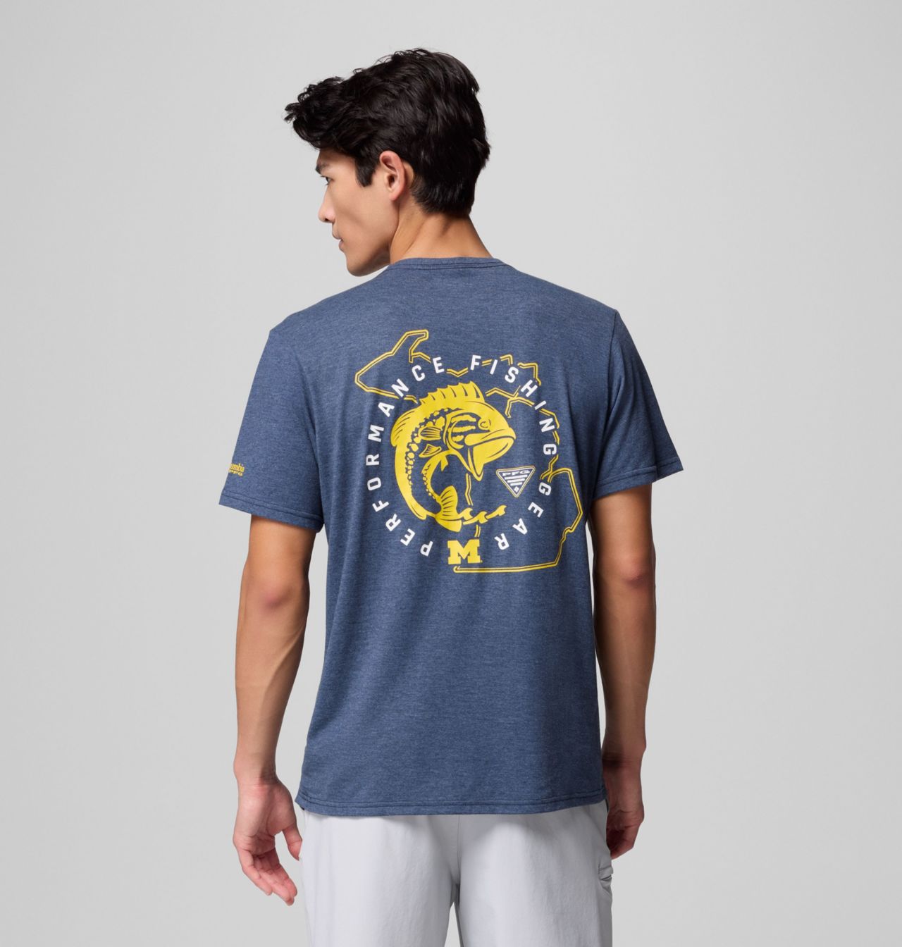 Men's Collegiate PFG™ Short Sleeve Shirt - Michigan 3