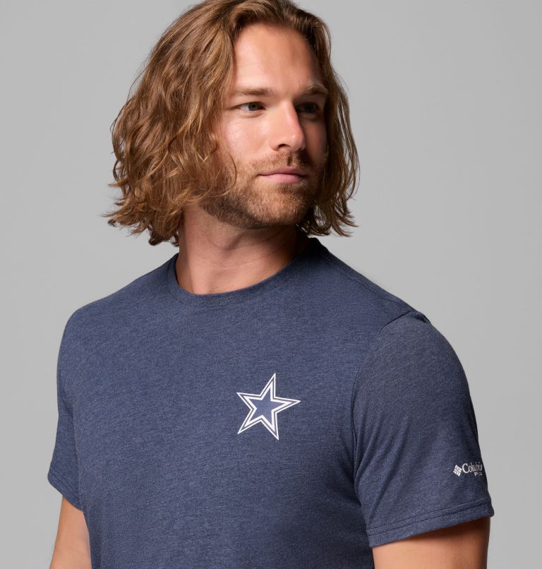 Men's Collegiate PFG Short Sleeve Shirt - Dallas Cowboys, Color: DC - Collegiate Navy Heather, image 5