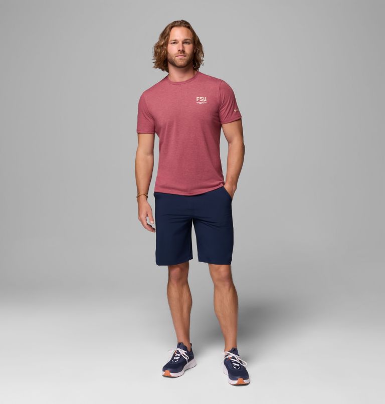 Men's Collegiate PFG Short Sleeve Shirt - Florida State, Color: FSU - Cabernet Heather, image 2