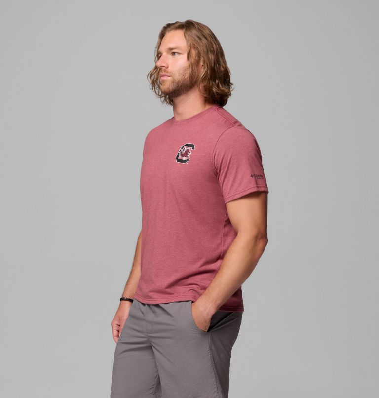 Men's Collegiate PFG Short Sleeve Shirt - South Carolina, Color: SC - Beet Heather, image 4