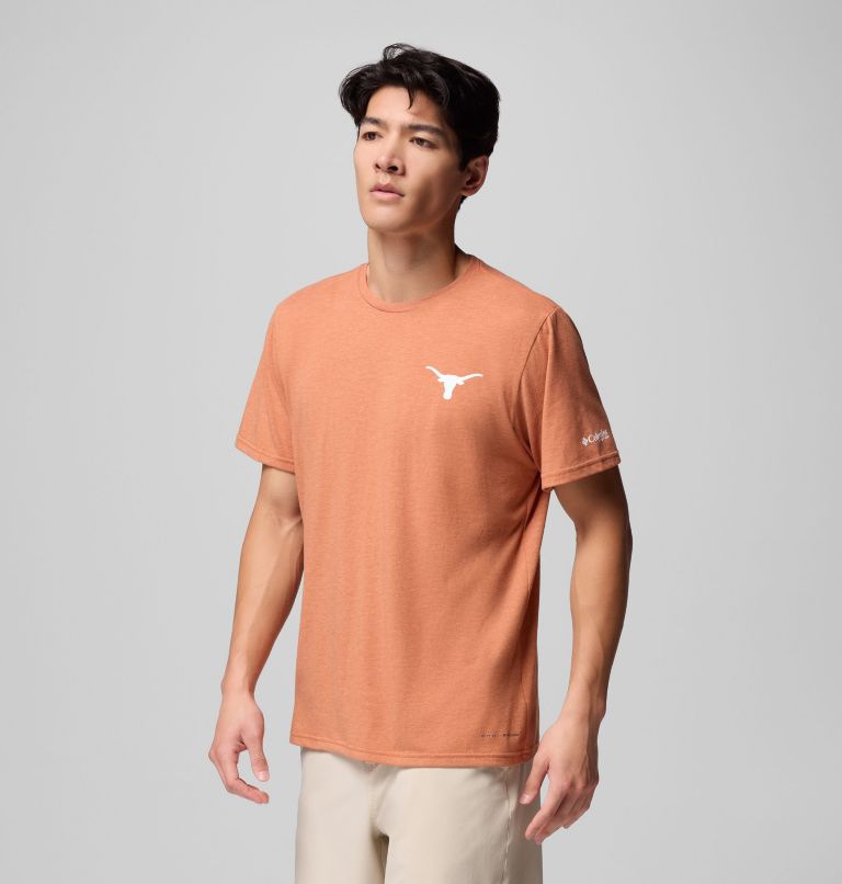 Men's Collegiate PFG Short Sleeve Shirt - Texas, Color: TEX - Cedar Heather, image 4
